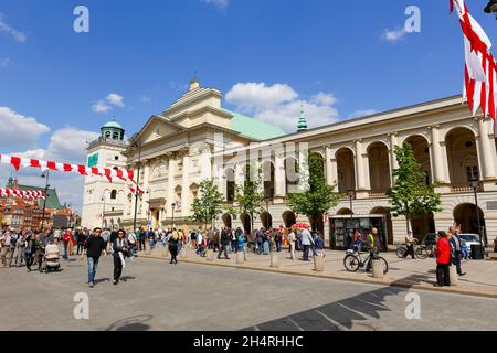 Warsaw, Poland - May 03, 2015: St. Anne's Church, founded in the mid-XV century by the Duchess Anna Fiodorowna, burned during World War II and rebuilt Stock Photo