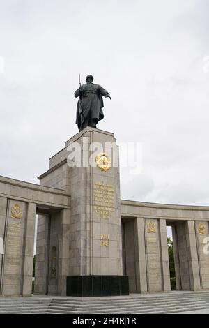 Soviet Memorial in the Tiergarten district of Berlin. The memorial was erected in 1945 to honor the soldiers of the Red Army. Stock Photo