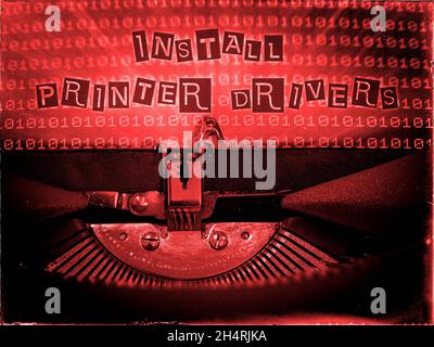 Install printer drivers Stock Photo