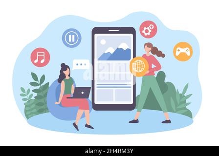 App development concept Stock Vector