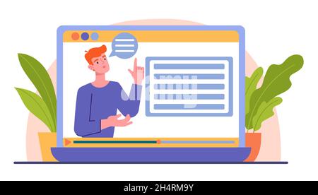 Concept of webinar Stock Vector