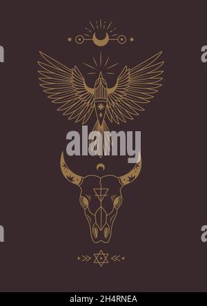 Mystical poster concept Stock Vector