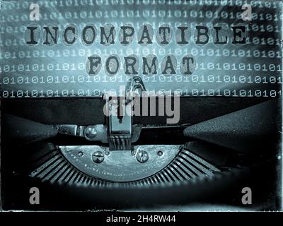 Incompatible format Stock Photo