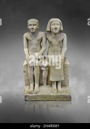 Egyptian statue sculpture of a married couple and son, 2620-2500, 4yj ...