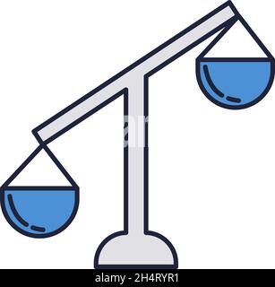 Balance icon vector business scales on white Stock Vector