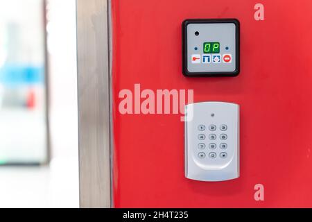 Password security device at office or home door, The Door electronic access control system machine. safety concept. Stock Photo