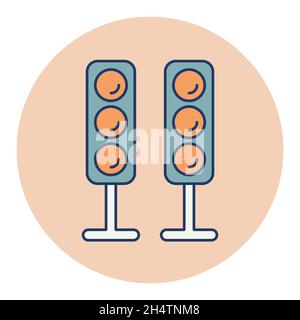 Sound system speakers vector icon. Acoustic speakers with three speakers for sound Stock Vector