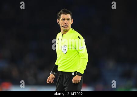 LEICESTER, GBR. NOV 4TH Referee, Halil Umut Meler during the UEFA Europa League Group C match between Leicester City and FC Spartak Moscow at the King Power Stadium, Leicester on Thursday 4th November 2021. (Credit: Jon Hobley | MI News) Credit: MI News & Sport /Alamy Live News Stock Photo