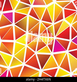 Polygonal rainbow mosaic background. Abstract low poly vector illustration. Triangular pattern in halftone style. Template geometric business design Stock Vector
