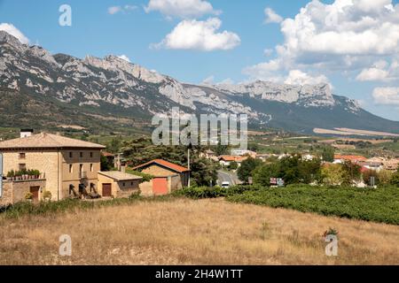 Samaniego, a small town in Alava, between vineyards and mountains, in the Basque Country, Spain Stock Photo