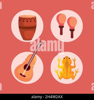 traditional icons of puerto rico Stock Vector Image & Art - Alamy