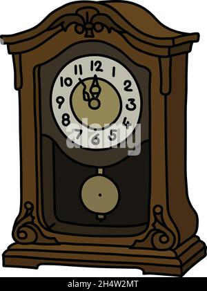 Alarm pendulum clock icon, outline style - stock vector 4013599 | Crushpixel