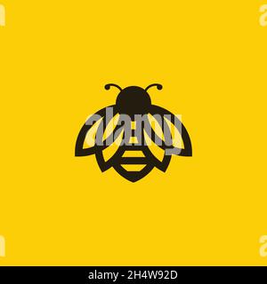 vector design. shape a abstract bee with line style. Stock Vector