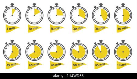 Pot and clock or stopwatch vector icon. Cooking time, making food ...