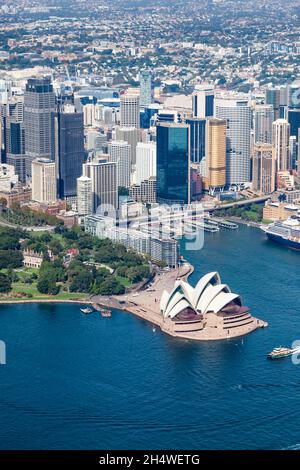 Aerial view of the Sydney CBD and circular quay - Sydney NSW Australia Stock Photo