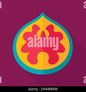 Walnut flat icon. Fruit Nut. Vector illustration, eps 10 Stock Vector