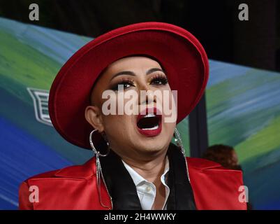 West Hollywood, United States. 05th Nov, 2021. Ongina attends the amfAR Gala Los Angeles 2021 honoring TikTok and Jeremy Scott at the Pacific Design Center in West Hollywood, California on Thursday, October 4, 2021. Photo by Jim Ruymen/UPI Credit: UPI/Alamy Live News Stock Photo