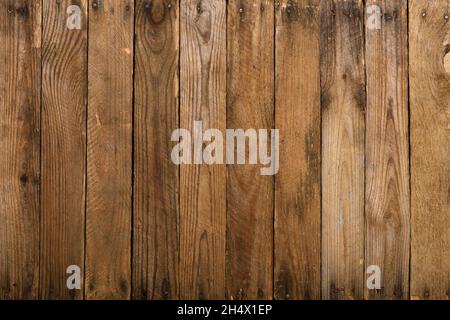 Vintage old weathered wood background from wooden planks with rusty nails Stock Photo