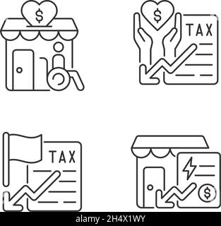 Tax reduction for charity linear icon Stock Vector Image & Art - Alamy
