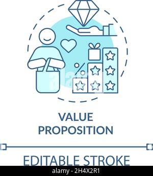 Value proposition turquoise concept icon Stock Vector Image & Art - Alamy