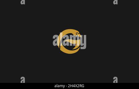 LETTER G LOGO WITH GOOSE ICON FOR ILLUSTRATION USE Stock Vector