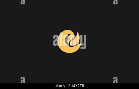 GOOSE LOGO DESIGN WITH NEGATIVE SPACE EFFECT FOR ILLUSTRATION USE Stock Vector