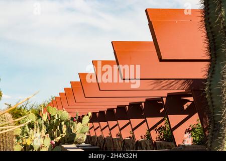 Taliesin West architect Frank Lloyd Wright's winter home and school in the desert in Scottsdale Arizona Stock Photo
