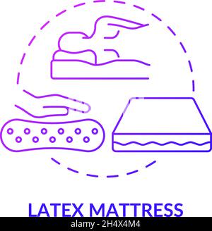 Latex mattress purple gradient concept icon Stock Vector