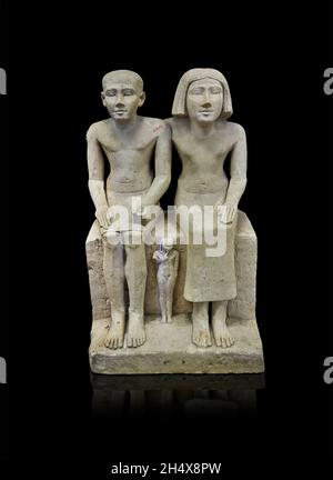 Egyptian statue sculpture of a married couple and son, 2620-2500, 4yj ...