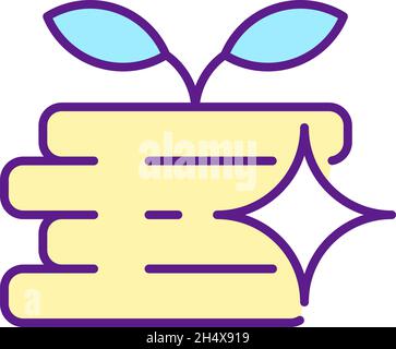 Finance capital growth RGB color icon Stock Vector