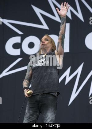 Bradley James 'Dez' Fafara of Coal Chamber performing live at Download Festival in Donnington Park, Leicestershire. Stock Photo
