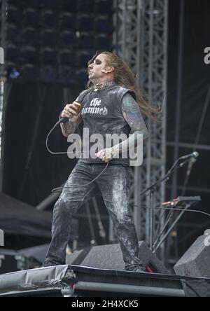 Bradley James 'Dez' Fafara of Coal Chamber performing live at Download Festival in Donnington Park, Leicestershire. Stock Photo