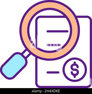 Document analysis RGB color icon Stock Vector Image & Art - Alamy