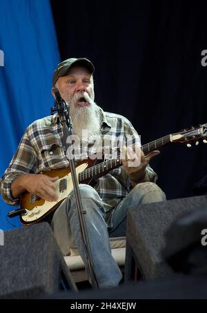 Seasick Steve performs on day 1 of the V Festival on August 17, 2013 in Weston Park, England. Stock Photo