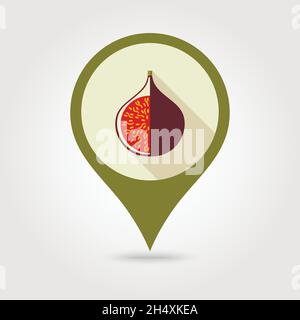 Fig pin map icon Fig tropical - Fig Flat Vector Pin Map Icon Map Pointer Map Markers Tropical Fruit Vector Illustration Eps 10 2h4xkea 