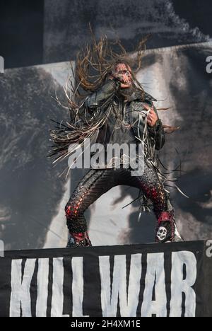 Rob Zombie live on stage during day one of Download Festival at Donington Park. Stock Photo