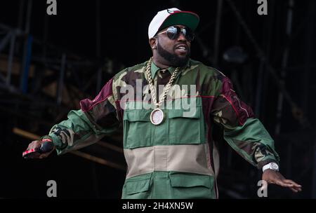 Big Boi of Outkast live on stage on day 2 of Wireless Festival on 5th July in Perry Park - Birmingham Stock Photo