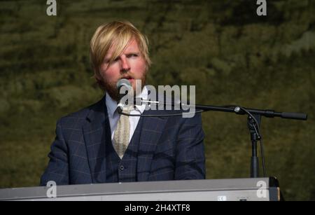 Tom Hickox live on stage on day 2 at Festival No. 6 on 6th September 2014 at Portmeirion, Wales Stock Photo