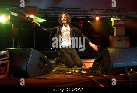 Turbowolf performing live on stage on day 1 of Leeds Festival on August 28 2015 at Bramham Park, Yorkshire, UK Stock Photo