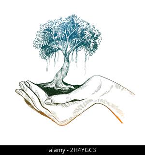 1,200+ Vector Drawing Save Trees Concept Illustrations, Royalty-Free Vector  Graphics & Clip Art - iStock