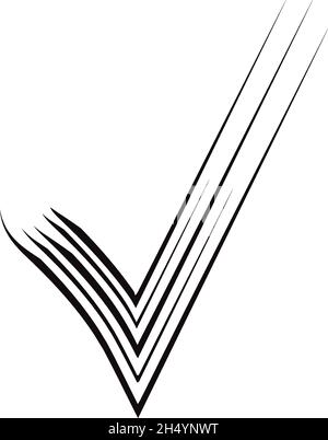 checkmark or confirm icon button. Checkmark icon, vector on white background  Stock Vector