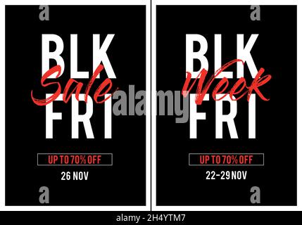 Black Friday sale, vector graphic design elements for banner, labels, tags Stock Vector