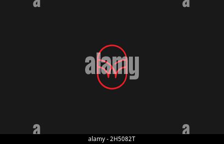 LETTER W LOGO DESIGN WITH NEGATIVE SPACE EFFECT FOR ILLUSTRATION USE Stock Vector