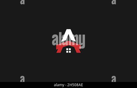 LETTER A LOGO WITH REALE STATE ICON FOR ILLUSTRATION USE Stock Vector