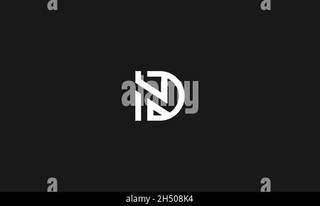 LETTERS ND LOGO DESIGN WITH NEGATIVE SPACE EFFECT FOR ILLUSTRATION USE Stock Vector