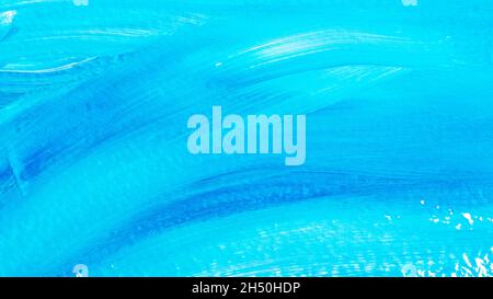 Blue paint brush strokes abstract background Stock Photo