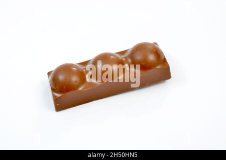 sweet and tasty chocolate isolated on white. Stock Photo
