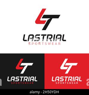 Monogram Letter Initial L T LT TL Logo Design Template. Suitable for General Sports Fitness Construction Finance Company Business Corporate Shop Etc. Stock Vector