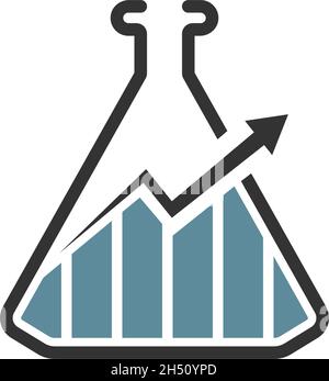 Science bottle lab logo icon design template vector Stock Vector