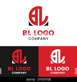 Initial Letter B L BL LB Circle for General Business Company Corporate Brand in Simple Unique Minimal Hipster Retro Style Logo Design Template. Stock Vector